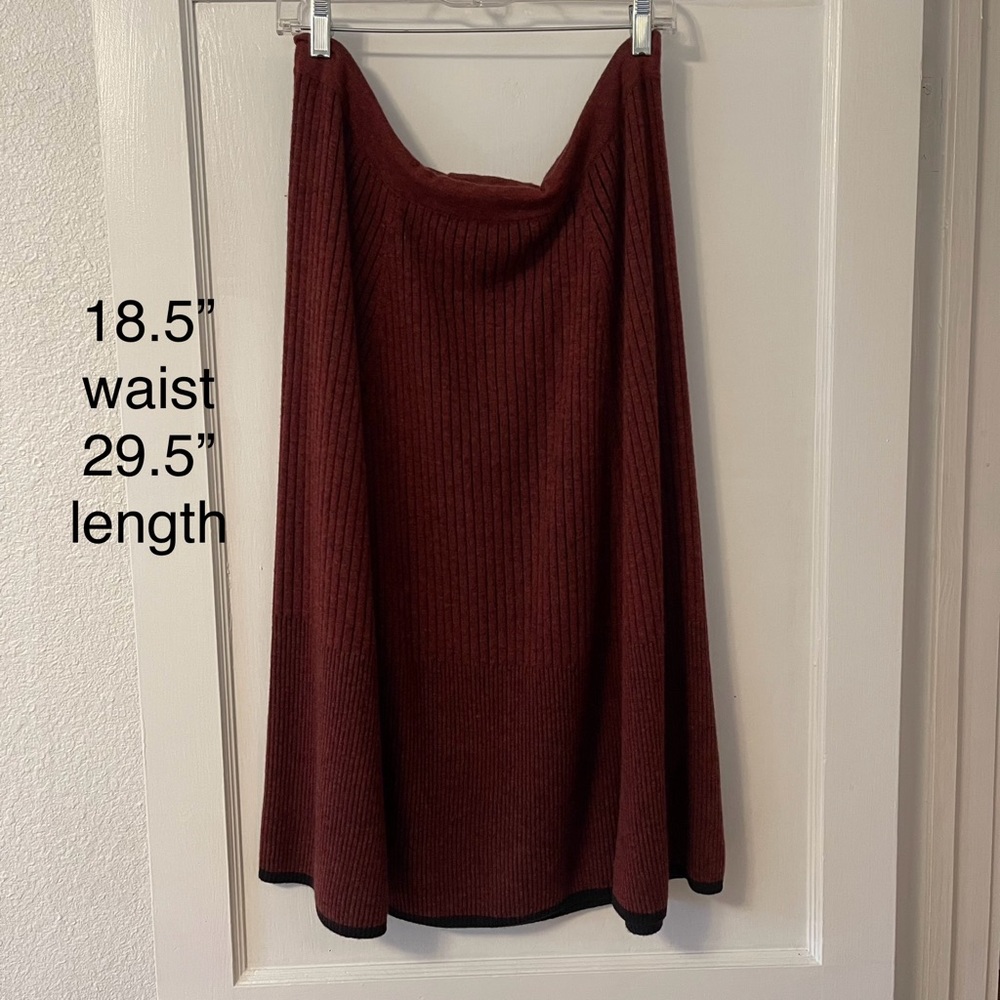 XL Wool/Cashmere Lewit A-line skirt